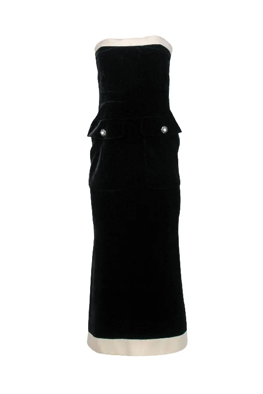 Maxi Women Dress with Floral Print for a Bohemian Vibe Maxi Women Dress with Floral Print for a Bohemian Vibe Chanel - Black & Cream Strapless Pocket Gown Sz 6 Maxi Women Dress with Floral Print for a Bohemian Vibe Maxi Women Dress with Floral Print for a Bohemian Vibe Chanel - Black & Cream Strapless Pocket Gown Sz 6