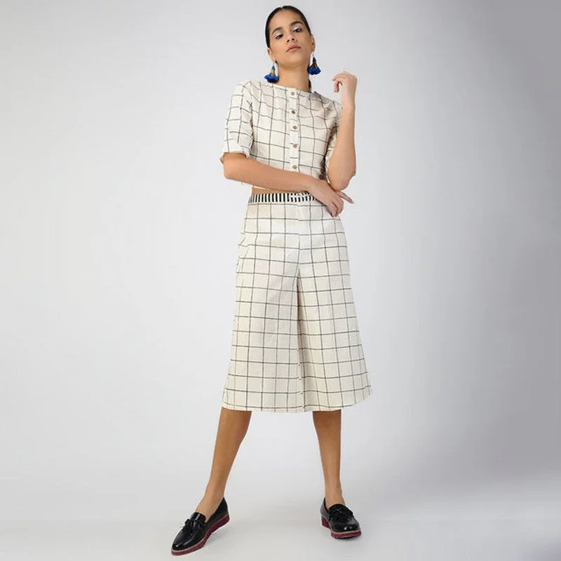 Mermaid - Style Women Dress with a Fitted Silhouette for Special Occasions Mermaid - Style Women Dress with a Fitted Silhouette for Special Occasions Checkered Co-Ord Set | Cotton | White Mermaid - Style Women Dress with a Fitted Silhouette for Special Occasions Mermaid - Style Women Dress with a Fitted Silhouette for Special Occasions Checkered Co-Ord Set | Cotton | White