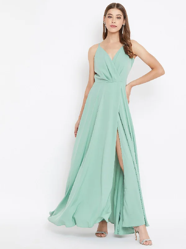 Mermaid - Style Women Dress with a Fitted Silhouette for Special Occasions Mermaid - Style Women Dress with a Fitted Silhouette for Special Occasions Berrylush Women Solid Green V-Neck Thigh-High Slit Flared Maxi Dress Mermaid - Style Women Dress with a Fitted Silhouette for Special Occasions Mermaid - Style Women Dress with a Fitted Silhouette for Special Occasions Berrylush Women Solid Green V-Neck Thigh-High Slit Flared Maxi Dress