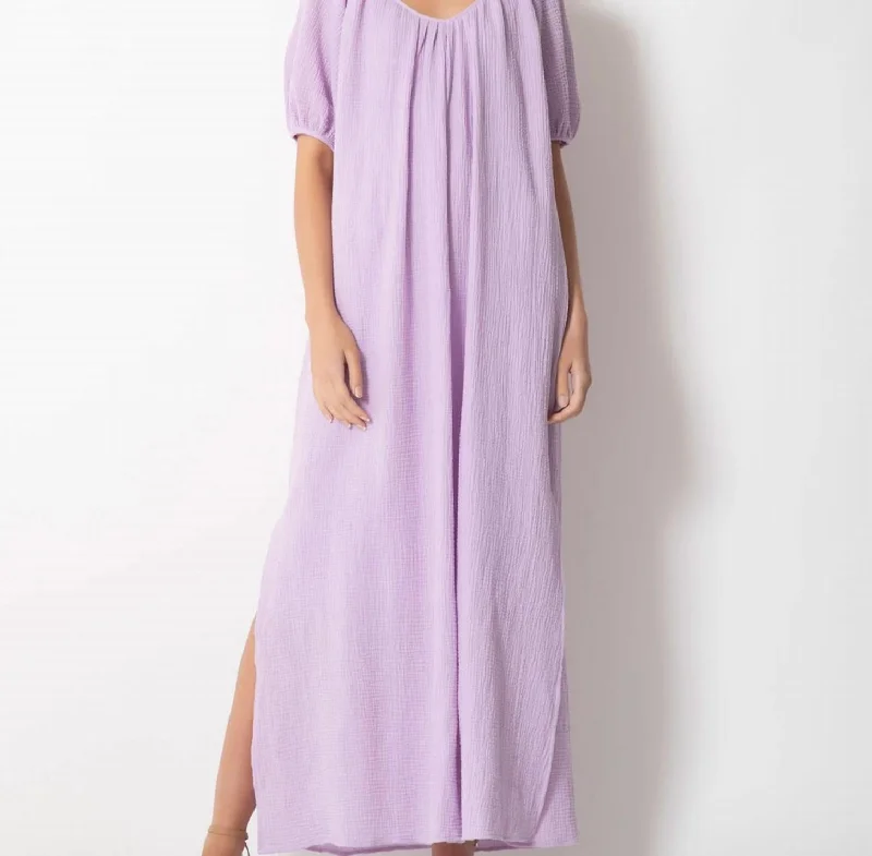 Plus Size Women Dress with a Flattering A - Line Cut for Comfort and Style Plus Size Women Dress with a Flattering A - Line Cut for Comfort and Style Elowen Dress In Orchid Bloom