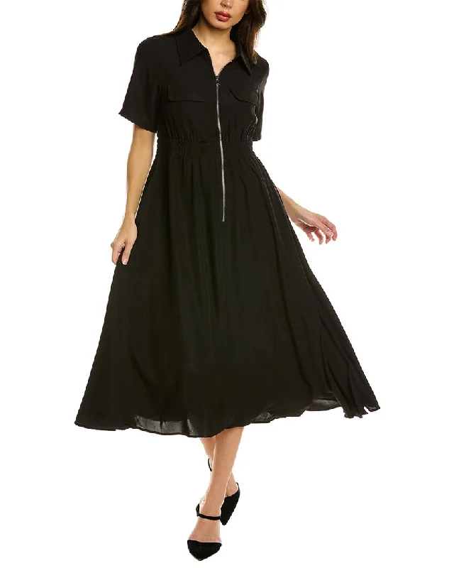 Mermaid - Style Women Dress with a Fitted Silhouette for Special Occasions Mermaid - Style Women Dress with a Fitted Silhouette for Special Occasions Gracia Front Zip Midi Dress Mermaid - Style Women Dress with a Fitted Silhouette for Special Occasions Mermaid - Style Women Dress with a Fitted Silhouette for Special Occasions Gracia Front Zip Midi Dress