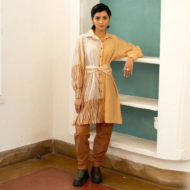 Strapless Women Dress with a Built - in Bra for Comfort and Support Strapless Women Dress with a Built - in Bra for Comfort and Support Handwoven Cotton Silk White Square Shirt Tie-Up Dress