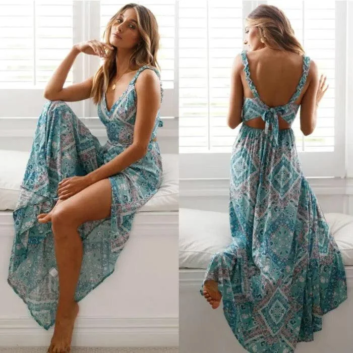 Empire Waist Women Dress to Accentuate the Bust and Conceal the Waist Empire Waist Women Dress to Accentuate the Bust and Conceal the Waist Haven Slit Maxi Dress in Blue