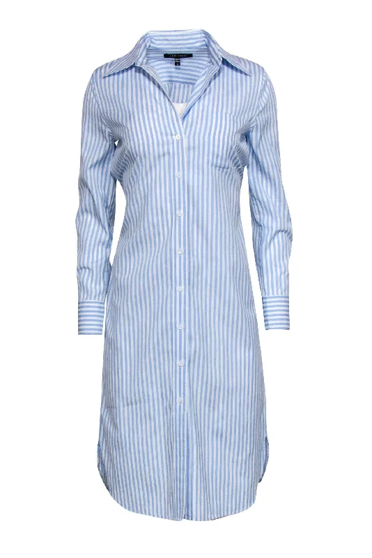 Wrap - Style Women Dress with Adjustable Fit for All Body Types Wrap - Style Women Dress with Adjustable Fit for All Body Types Judith & Charles - Blue & White Striped Cotton Shirt Dress Sz 0 Wrap - Style Women Dress with Adjustable Fit for All Body Types Wrap - Style Women Dress with Adjustable Fit for All Body Types Judith & Charles - Blue & White Striped Cotton Shirt Dress Sz 0