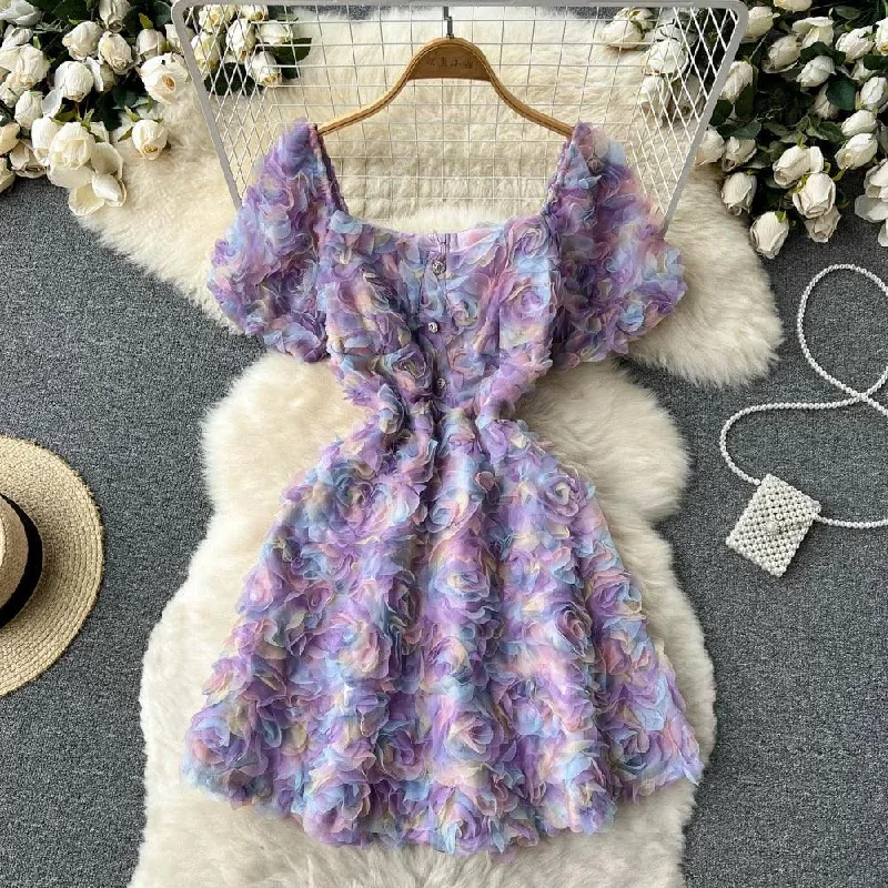 Empire Waist Women Dress to Accentuate the Bust and Conceal the Waist Empire Waist Women Dress to Accentuate the Bust and Conceal the Waist Lexis 3D Floral Dress