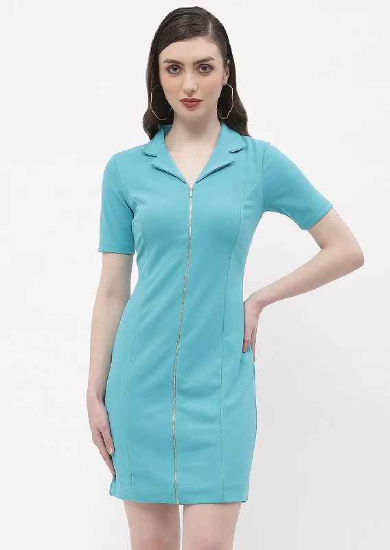 Off - the - Shoulder Women Dress for a Romantic and Feminine Look Off - the - Shoulder Women Dress for a Romantic and Feminine Look Madame Lapel Collar Aqua Blue Zipper Bodycon Dress Off - the - Shoulder Women Dress for a Romantic and Feminine Look Off - the - Shoulder Women Dress for a Romantic and Feminine Look Madame Lapel Collar Aqua Blue Zipper Bodycon Dress