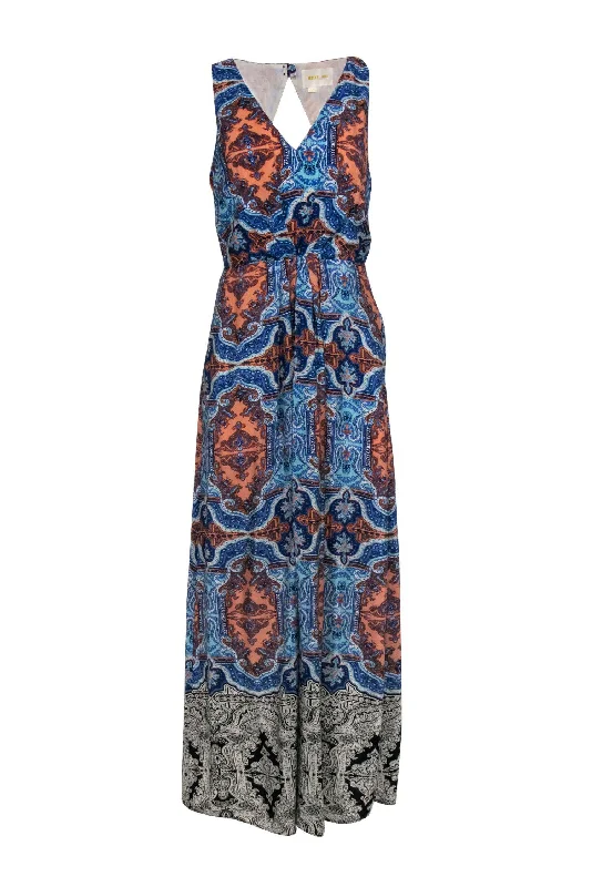 Plus Size Women Dress with a Flattering A - Line Cut for Comfort and Style Plus Size Women Dress with a Flattering A - Line Cut for Comfort and Style Maeve - Blue & Orange Bohemian Print Sleeveless Maxi Dress Sz 10 Plus Size Women Dress with a Flattering A - Line Cut for Comfort and Style Plus Size Women Dress with a Flattering A - Line Cut for Comfort and Style Maeve - Blue & Orange Bohemian Print Sleeveless Maxi Dress Sz 10