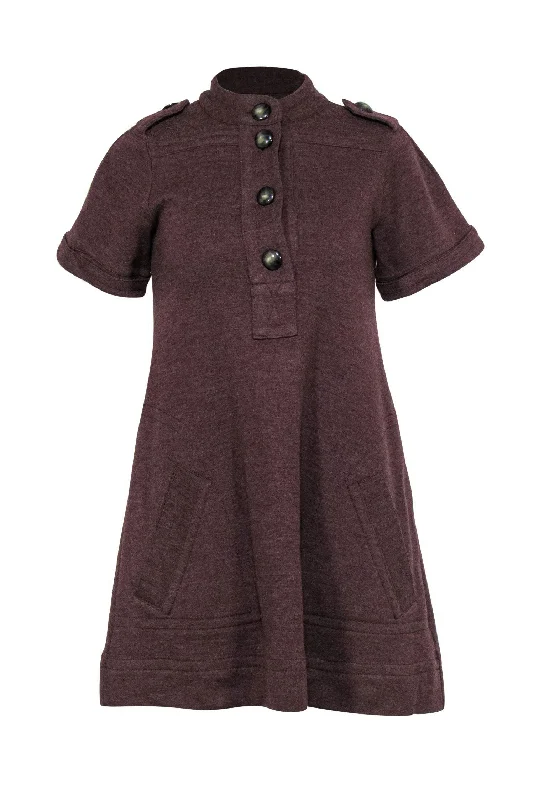 Long - Sleeve Women Dress in Velvet for a Luxurious Winter Look Long - Sleeve Women Dress in Velvet for a Luxurious Winter Look Marc by Marc Jacobs - Maroon Wool Shift Dress w/ Buttons Sz XS Long - Sleeve Women Dress in Velvet for a Luxurious Winter Look Long - Sleeve Women Dress in Velvet for a Luxurious Winter Look Marc by Marc Jacobs - Maroon Wool Shift Dress w/ Buttons Sz XS