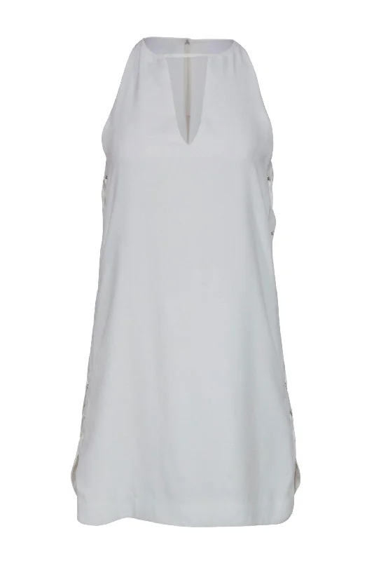 Lace - Embellished Women Dress for an Elegant and Sophisticated Appearance Lace - Embellished Women Dress for an Elegant and Sophisticated Appearance Parker - White Lace-Up Side Shift Dress Sz XS Lace - Embellished Women Dress for an Elegant and Sophisticated Appearance Lace - Embellished Women Dress for an Elegant and Sophisticated Appearance Parker - White Lace-Up Side Shift Dress Sz XS