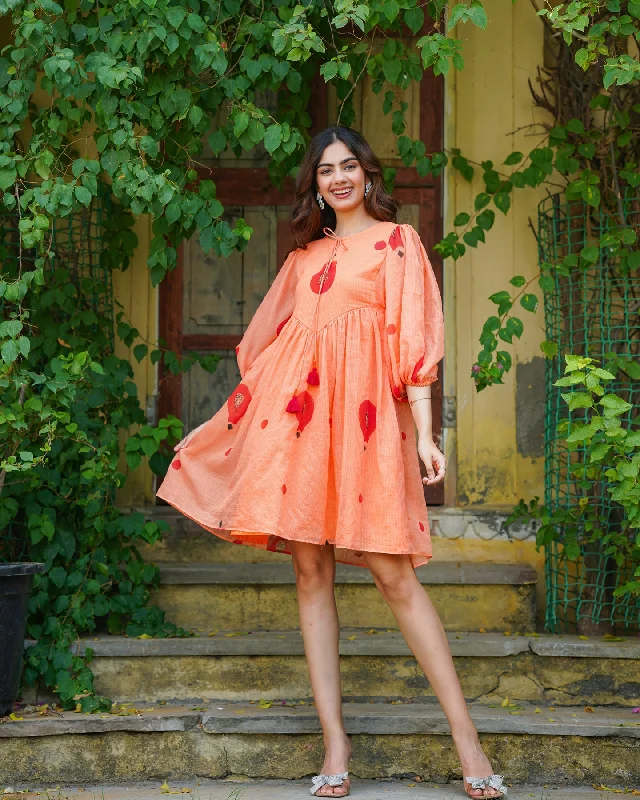 Pleated Women Dress with a Timeless and Elegant Texture Pleated Women Dress with a Timeless and Elegant Texture Peach Handpainted Short Dress Pleated Women Dress with a Timeless and Elegant Texture Pleated Women Dress with a Timeless and Elegant Texture Peach Handpainted Short Dress