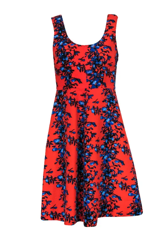 Mermaid - Style Women Dress with a Fitted Silhouette for Special Occasions Mermaid - Style Women Dress with a Fitted Silhouette for Special Occasions Plenty by Tracy Reese - Orange & Blue Floral A-Line Dress Sz 2