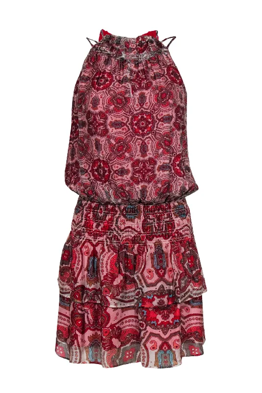 Sleeveless Women Dress in Bright Colors for Summer Parties Sleeveless Women Dress in Bright Colors for Summer Parties Ramy Brook - Cream & Red Printed Mini Dress w/ Smocked Waist Sz XS Sleeveless Women Dress in Bright Colors for Summer Parties Sleeveless Women Dress in Bright Colors for Summer Parties Ramy Brook - Cream & Red Printed Mini Dress w/ Smocked Waist Sz XS