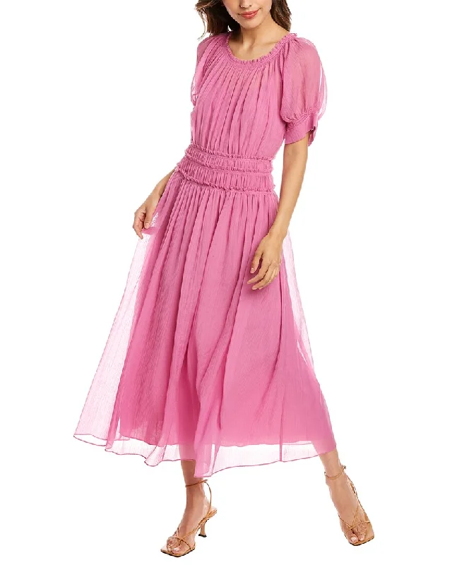 Ruffled Women Dress with Multiple Layers for a Playful and Girly Style Ruffled Women Dress with Multiple Layers for a Playful and Girly Style Rebecca Taylor Pleated Silk-Blend Midi Dress