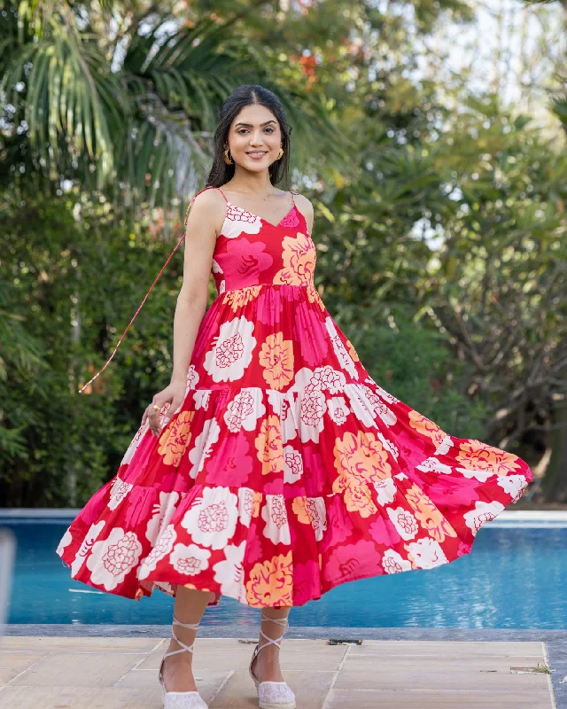Backless Women Dress for a Sexy and Alluring Look at Evening Events Backless Women Dress for a Sexy and Alluring Look at Evening Events Red Animated Floret Tiered Dress Backless Women Dress for a Sexy and Alluring Look at Evening Events Backless Women Dress for a Sexy and Alluring Look at Evening Events Red Animated Floret Tiered Dress