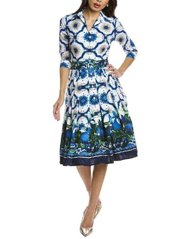 Ball Gown Women Dress with a Full Skirt for a Princess - like Look Ball Gown Women Dress with a Full Skirt for a Princess - like Look Samantha Sung Patricia Wool & Silk-Blend Shirtdress