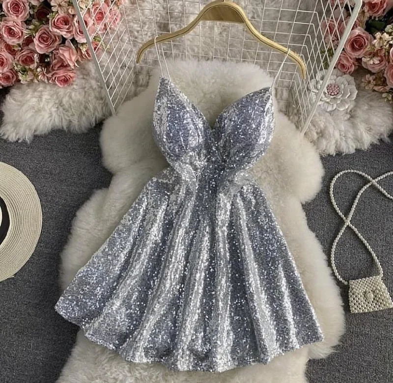 Wrap - Style Women Dress with Adjustable Fit for All Body Types Wrap - Style Women Dress with Adjustable Fit for All Body Types Serena Sequined Skater Dress Wrap - Style Women Dress with Adjustable Fit for All Body Types Wrap - Style Women Dress with Adjustable Fit for All Body Types Serena Sequined Skater Dress