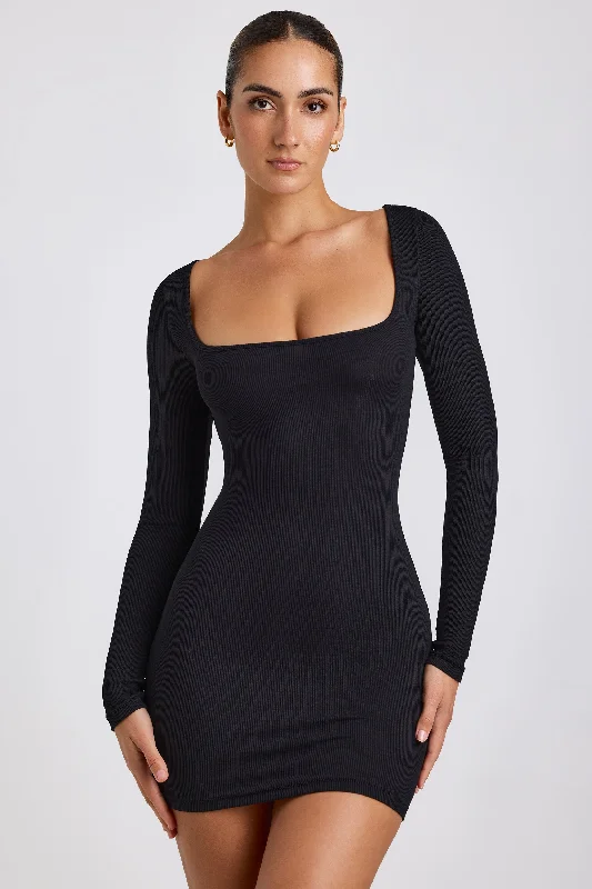 Long - Sleeve Women Dress in Velvet for a Luxurious Winter Look Long - Sleeve Women Dress in Velvet for a Luxurious Winter Look Ribbed Modal Long Sleeve Mini Dress in Black Long - Sleeve Women Dress in Velvet for a Luxurious Winter Look Long - Sleeve Women Dress in Velvet for a Luxurious Winter Look Ribbed Modal Long Sleeve Mini Dress in Black