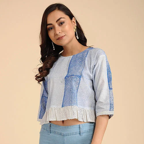 Pleated Women Dress with a Timeless and Elegant Texture Pleated Women Dress with a Timeless and Elegant Texture Cotton Crop Top | Handblock Printed | Indigo & White Pleated Women Dress with a Timeless and Elegant Texture Pleated Women Dress with a Timeless and Elegant Texture Cotton Crop Top | Handblock Printed | Indigo & White