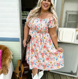 Pink and Blue Floral