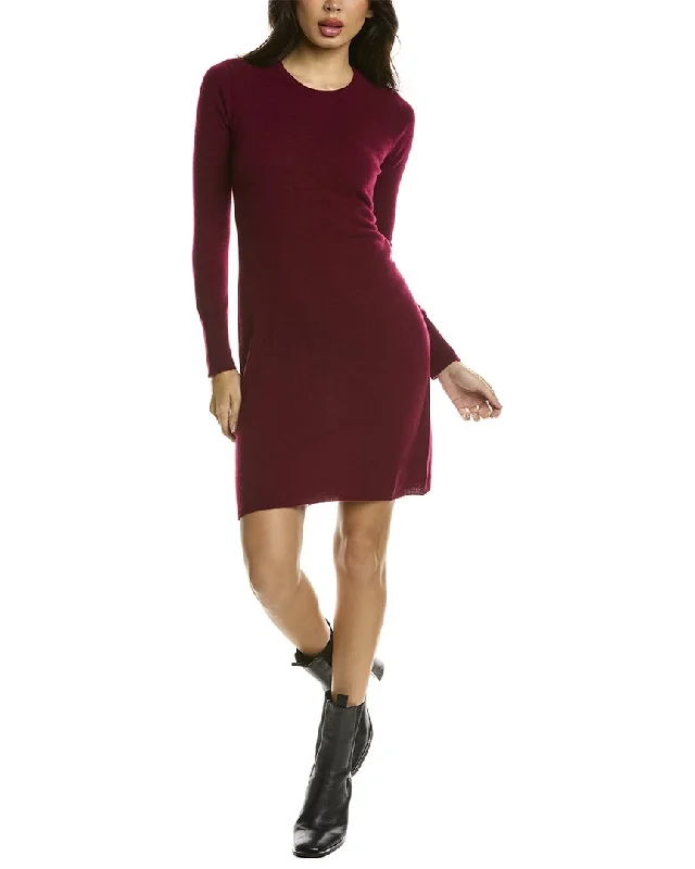 Off - the - Shoulder Women Dress for a Romantic and Feminine Look Off - the - Shoulder Women Dress for a Romantic and Feminine Look sofiacashmere Cashmere Crewneck Jersey Dress