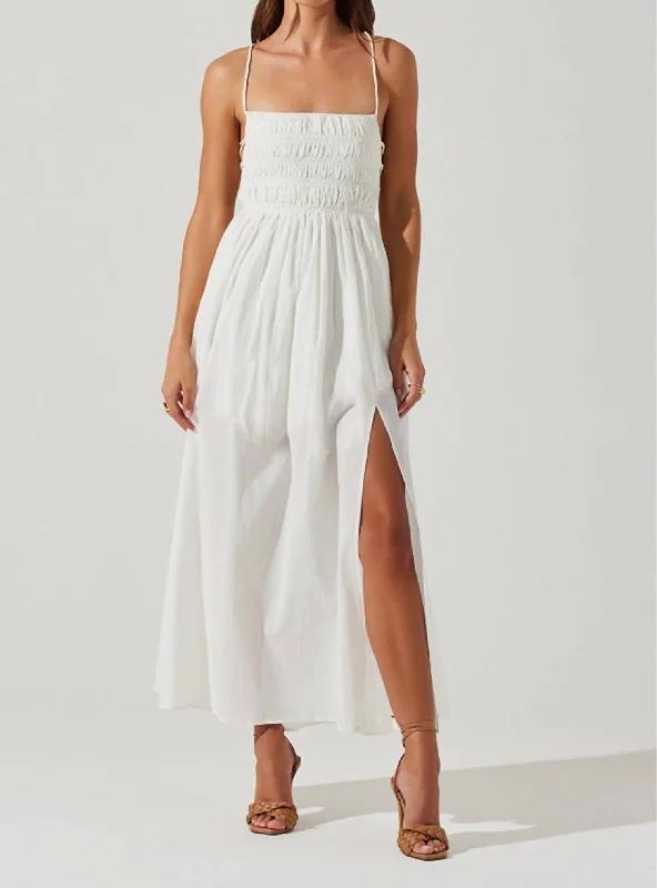 Mermaid - Style Women Dress with a Fitted Silhouette for Special Occasions Mermaid - Style Women Dress with a Fitted Silhouette for Special Occasions Stasia Dress In White Mermaid - Style Women Dress with a Fitted Silhouette for Special Occasions Mermaid - Style Women Dress with a Fitted Silhouette for Special Occasions Stasia Dress In White