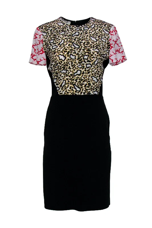 Sleeveless Women Dress in Bright Colors for Summer Parties Sleeveless Women Dress in Bright Colors for Summer Parties Stella McCartney - Black, Leopard & Swirl Printed Short Sleeve Dress Sz 6