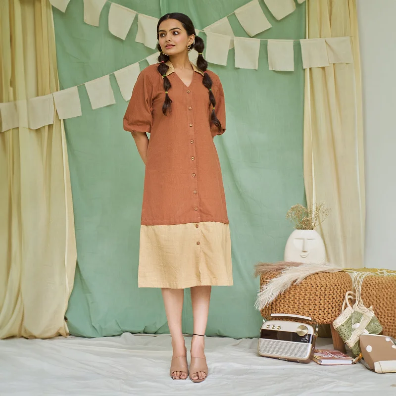 Lace - Embellished Women Dress for an Elegant and Sophisticated Appearance Lace - Embellished Women Dress for an Elegant and Sophisticated Appearance Cotton Poplin Shirt Dress for Women | Detachable | Brown