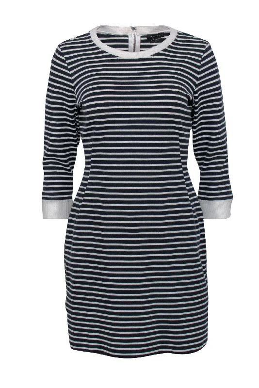 Shift Women Dress with a Simple and Classic Design for Everyday Wear Shift Women Dress with a Simple and Classic Design for Everyday Wear Theory - Navy & White Striped Quarter Sleeve Shift Dress Sz 10 Shift Women Dress with a Simple and Classic Design for Everyday Wear Shift Women Dress with a Simple and Classic Design for Everyday Wear Theory - Navy & White Striped Quarter Sleeve Shift Dress Sz 10