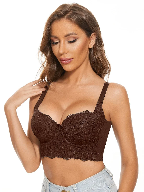 t - shirt bras for a smooth look under clothes Bra with a detachable strap for easy washing "Add One Cup" Push Up Bra Underwire Corset Top Bustier-Cocoa t - shirt bras for a smooth look under clothes Bra with a detachable strap for easy washing "Add One Cup" Push Up Bra Underwire Corset Top Bustier-Cocoa