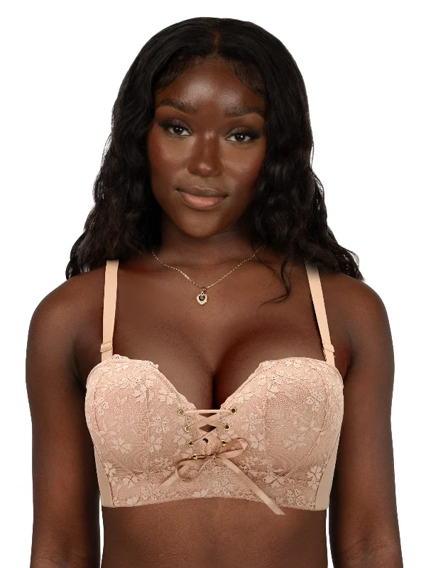 padded wireless bras for light support Bra with a hypoallergenic lining for sensitive skin "Add Two Cups" Lace Wirefree Push Up Bra For Women padded wireless bras for light support Bra with a hypoallergenic lining for sensitive skin "Add Two Cups" Lace Wirefree Push Up Bra For Women