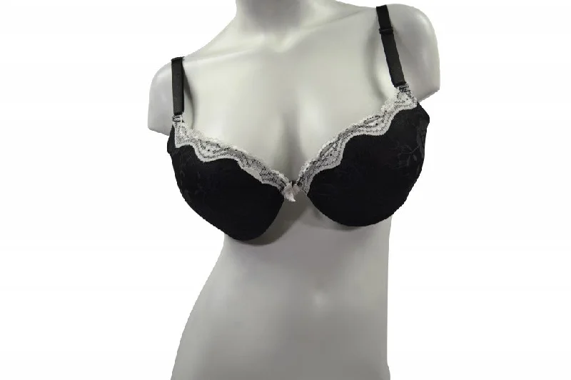 seamless wireless bras for everyday comfort Bra with a seamless cup for a smooth silhouette Beautiful Black Lace Bra with White Trim- 12 pack seamless wireless bras for everyday comfort Bra with a seamless cup for a smooth silhouette Beautiful Black Lace Bra with White Trim- 12 pack