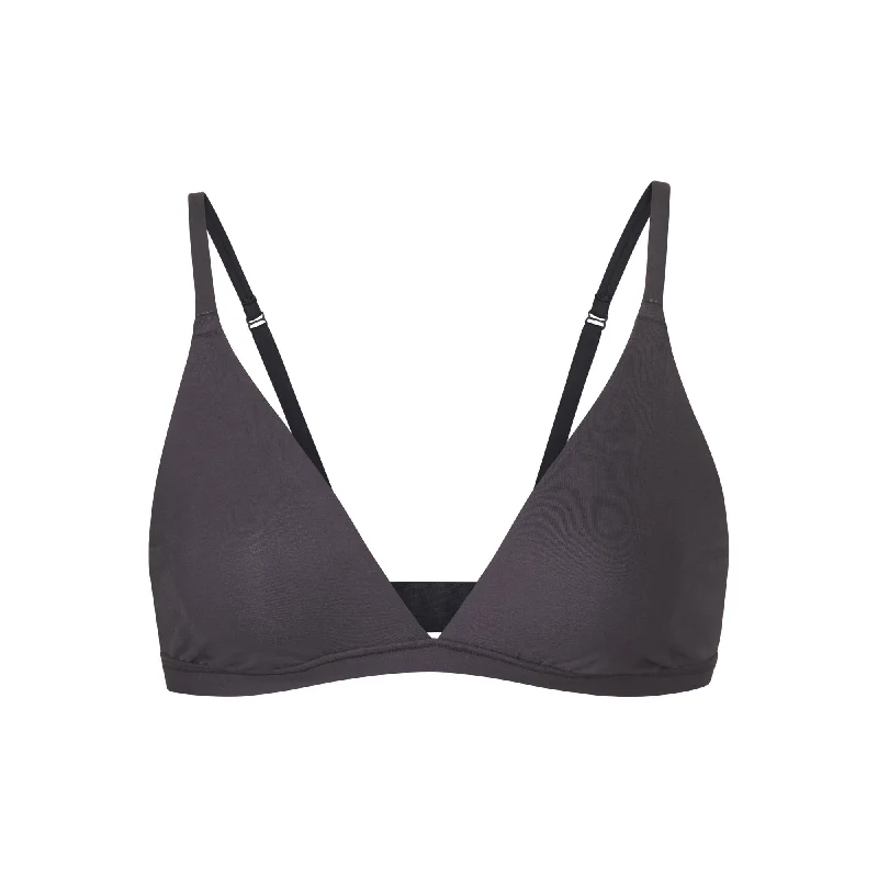 bralette bras for a trendy and comfortable style Bra with a plunge neckline for low - cut tops​ BODY BASICS TRIANGLE BRALETTE | ONYX