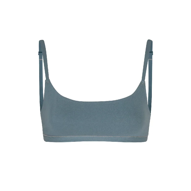 seamless wireless bras for everyday comfort Bra with a plus - size back - closure for a secure fit COTTON JERSEY SCOOP BRALETTE | KYANITE seamless wireless bras for everyday comfort Bra with a plus - size back - closure for a secure fit COTTON JERSEY SCOOP BRALETTE | KYANITE