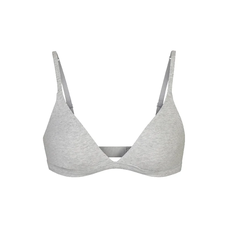 full cup nursing bras for better milk flow Bra with a quarter - cup design for a very revealing style COTTON JERSEY TRIANGLE BRALETTE | LIGHT HEATHER GREY full cup nursing bras for better milk flow Bra with a quarter - cup design for a very revealing style COTTON JERSEY TRIANGLE BRALETTE | LIGHT HEATHER GREY