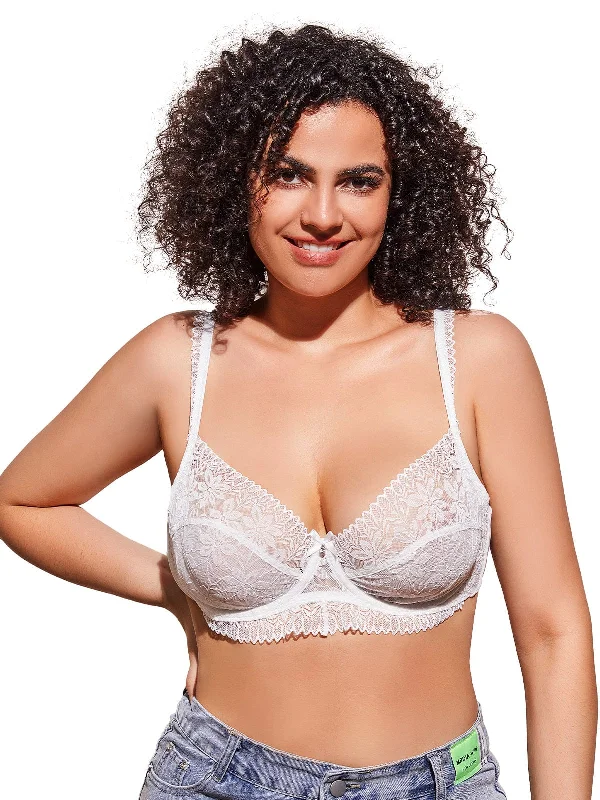 bralette bras for a trendy and comfortable style Bra with adjustable hooks for a customized fit Delicate Sheer Lace Balconette Bra bralette bras for a trendy and comfortable style Bra with adjustable hooks for a customized fit Delicate Sheer Lace Balconette Bra