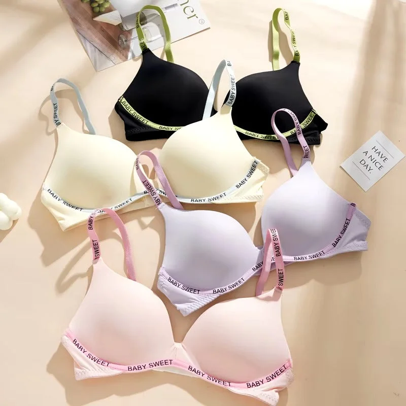 wireless bras for a natural feel Bra with a floral - print for a feminine and stylish look Flourish High Quality Light Padded Non Wired Sweet Babe Letter Straps T-Shirt Bra wireless bras for a natural feel Bra with a floral - print for a feminine and stylish look Flourish High Quality Light Padded Non Wired Sweet Babe Letter Straps T-Shirt Bra