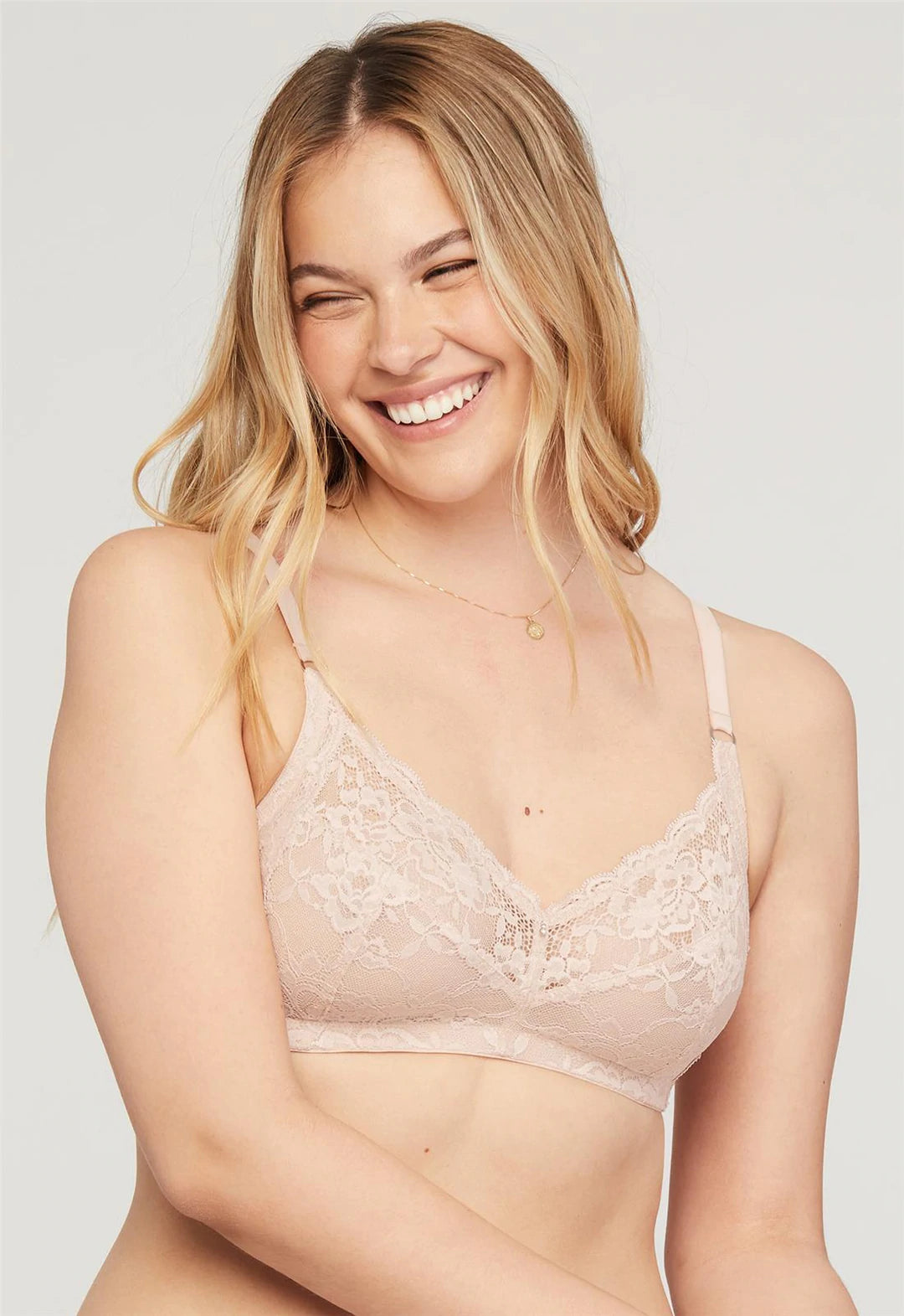 moisture wicking sleep bras for hot sleepers Bra with a moisture - wicking memory foam cup for sweaty conditions​ MONTELLE 9325 Halo Wire-Free Bra in Champagne