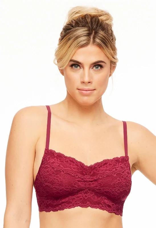 plunge bras for low cut tops Bra with a plus - size long - line design for a slimming effect MONTELLE 9334 CUP-SIZED LACE BRALETTE IN WINE plunge bras for low cut tops Bra with a plus - size long - line design for a slimming effect MONTELLE 9334 CUP-SIZED LACE BRALETTE IN WINE