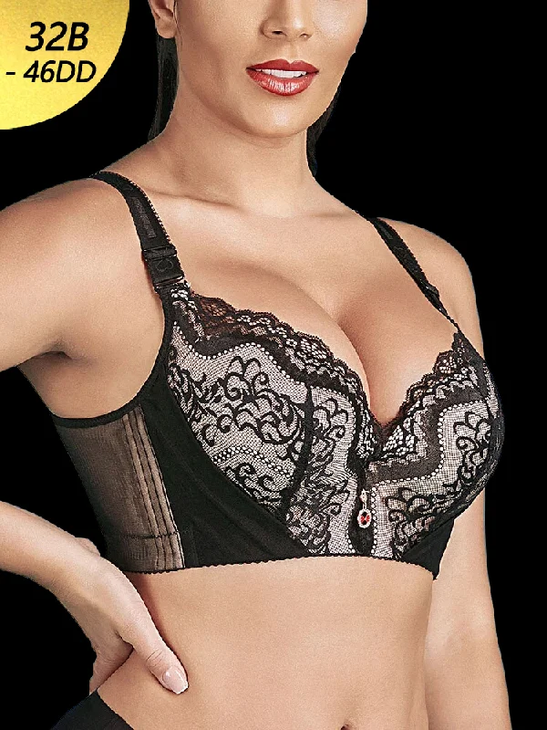 plus size nursing bras for breastfeeding moms Bra with a pattern - print for a more unique appearance Push Up Lace Embroidery Padded Cup Underwire Bras plus size nursing bras for breastfeeding moms Bra with a pattern - print for a more unique appearance Push Up Lace Embroidery Padded Cup Underwire Bras