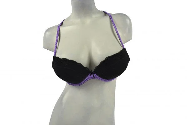 full cup padded bras for enhanced shape Bra with moisture - wicking lining for sweaty situations Satin & Tulle Black Push-Up Bra full cup padded bras for enhanced shape Bra with moisture - wicking lining for sweaty situations Satin & Tulle Black Push-Up Bra