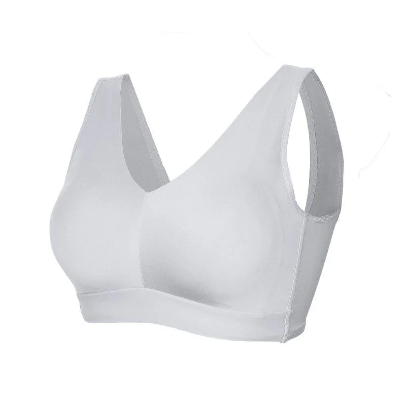 underwire sports bras for extra stability Bra with anti - bacterial properties for a hygienic fit "Feel like not wearing one" Wireless Sports Push Up Bra - Gray underwire sports bras for extra stability Bra with anti - bacterial properties for a hygienic fit "Feel like not wearing one" Wireless Sports Push Up Bra - Gray