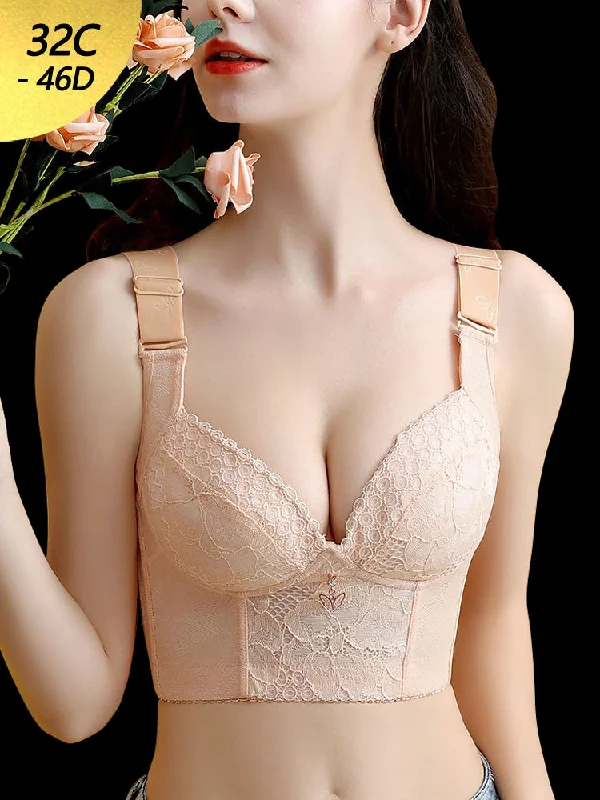 moisture wicking convertible bras Bra with a plus - size seamless design for a smooth look Women's Lace Beauty Back Wire-Free Longline Bra moisture wicking convertible bras Bra with a plus - size seamless design for a smooth look Women's Lace Beauty Back Wire-Free Longline Bra